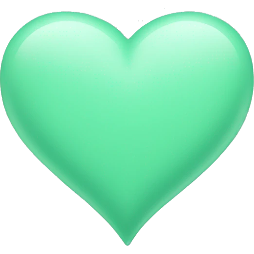 mint green heart emoji