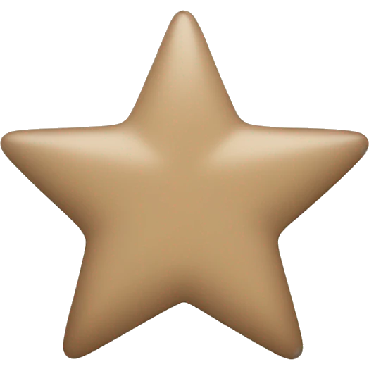 Star without face and with colour dark beige emoji
