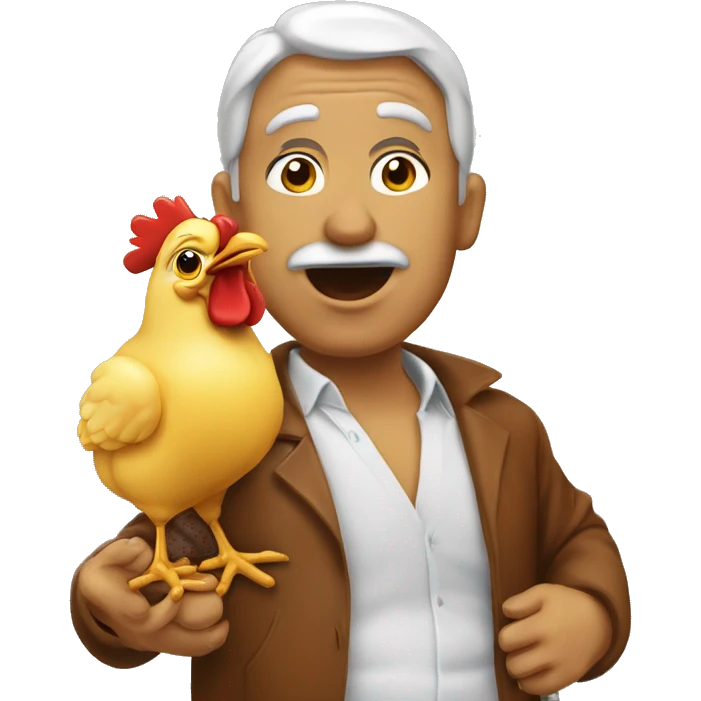 Papi qui mange du poulet  emoji