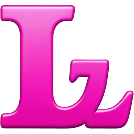 Letter “L” in magenta pink color emoji