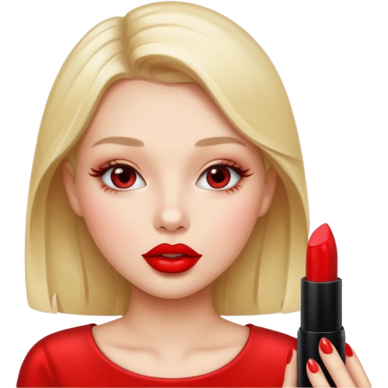 girl putting lipstick emoji