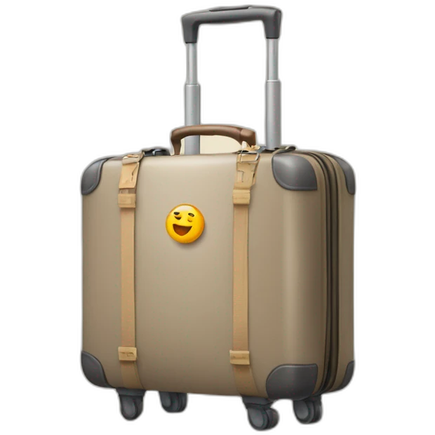 une flèche de validation sur une valise de voyage emoji