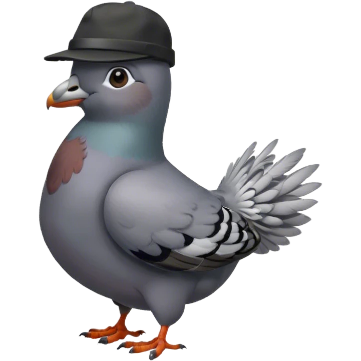 Pigeon wearing hat  emoji