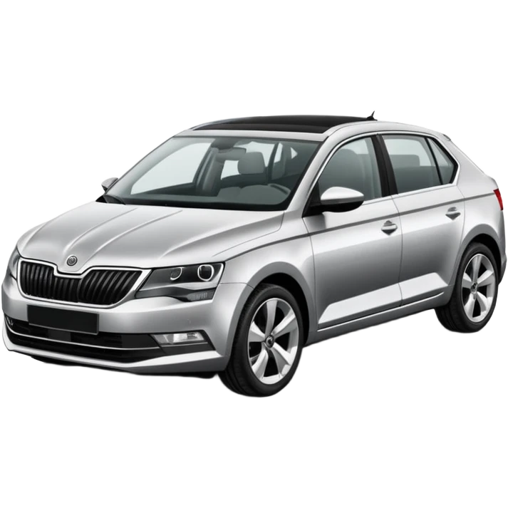 Stribrne Auto škoda emoji