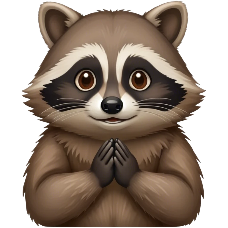 A raccoon rubbing its hands together emoji