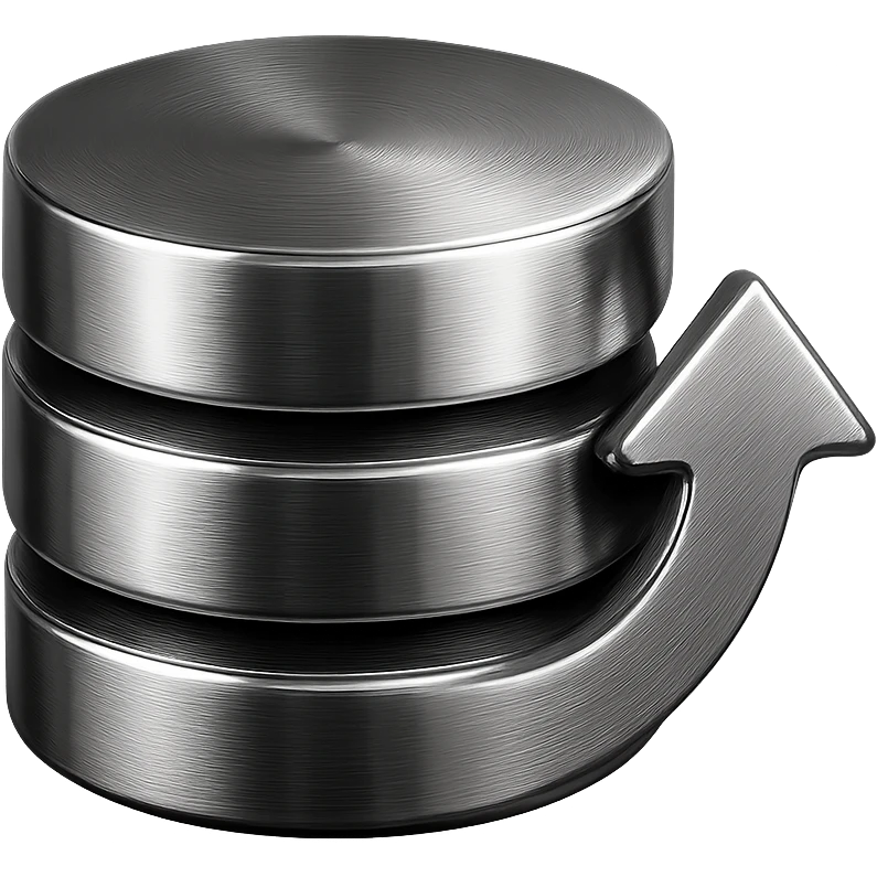 efficient modern multi-layer database symbol representing performance and scalability, colors #3B2C85, #83fff8, #2C2828 emoji