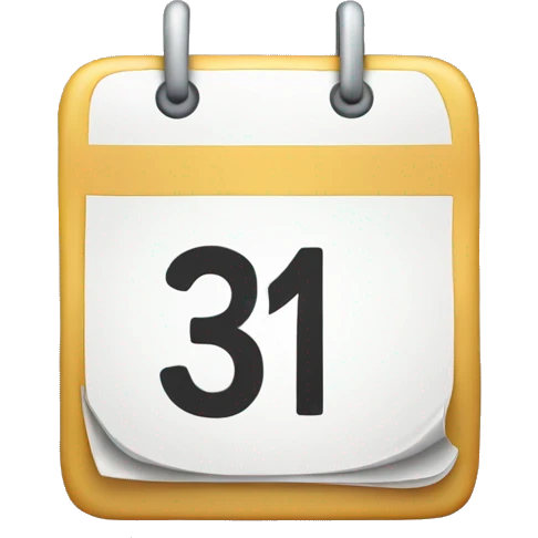 calendar date 31 july emoji