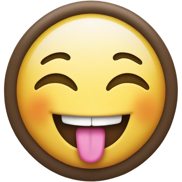 Smile emoji with side tongue and peace fingers emoji