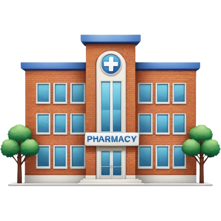 a pharmacy building emoji