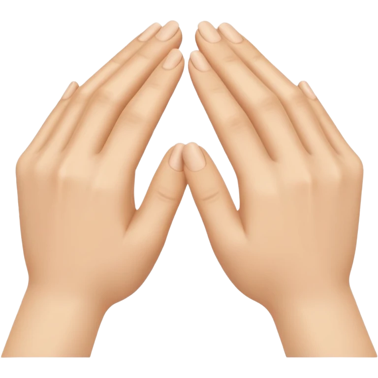 Two hands touching all finger tips shaped like a tent emoji