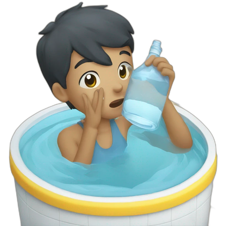 sucking water emoji