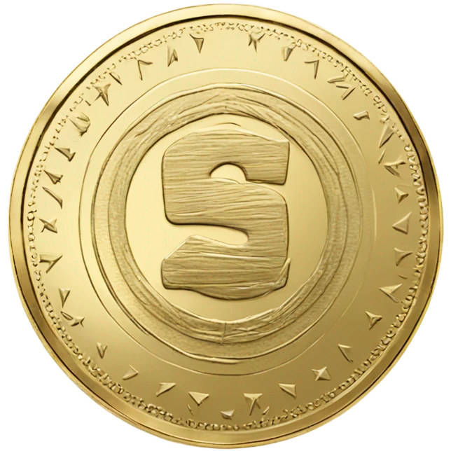 gold coin with S mark emoji