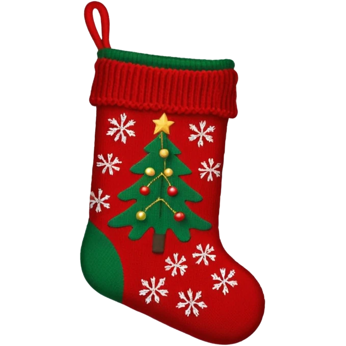 christmas sweater black stocking emoji