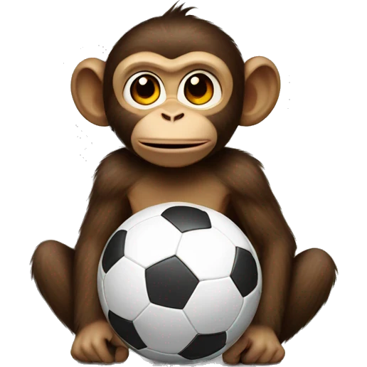 Monkey with a football emoji