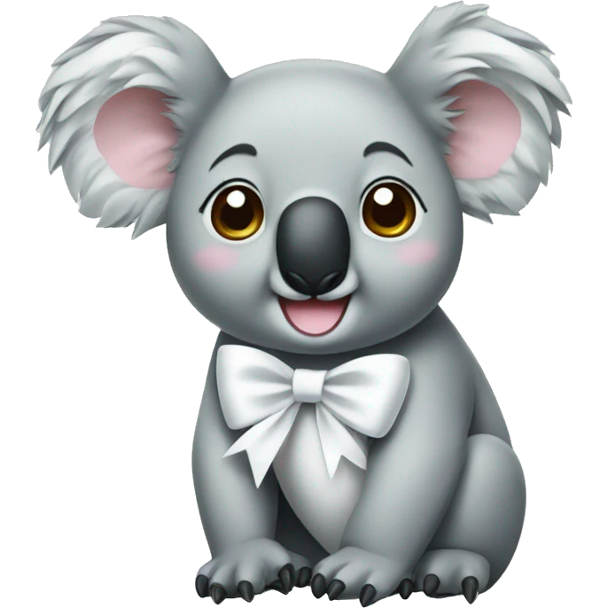 Koala with a white bow emoji