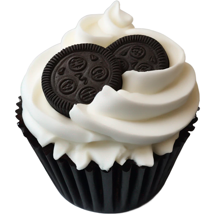 Oreo cookie cupcake emoji
