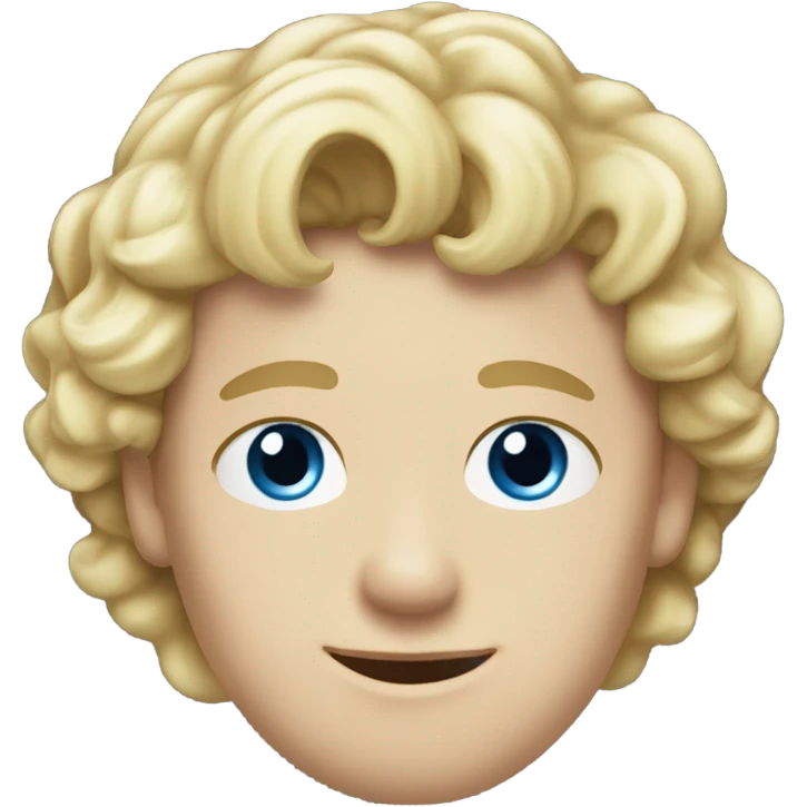 3/4 profile light curl blonde 30yo man blue eyed pale skin emoji