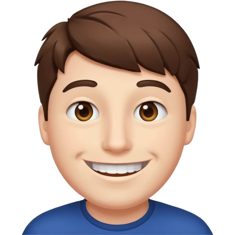 Make a emojis of mr beast face same to same real face  and make a cartoon type with just a face  emoji