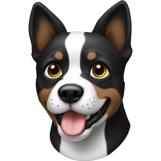 Perro negro yblanco emoji