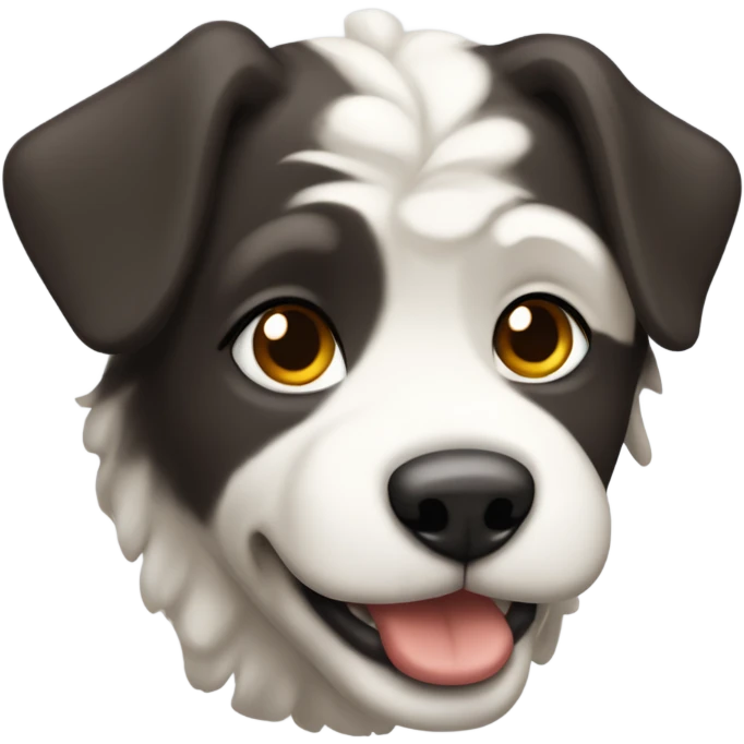 Un perro con pelo blanco y rizado  emoji