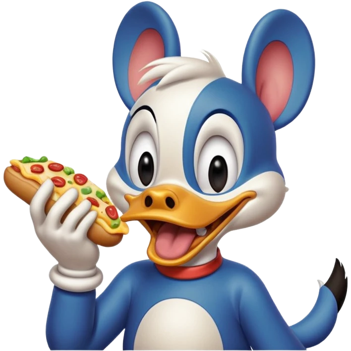 Donald Duck eats dog emoji