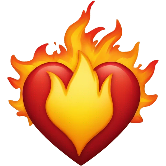 Heart on fire emoji