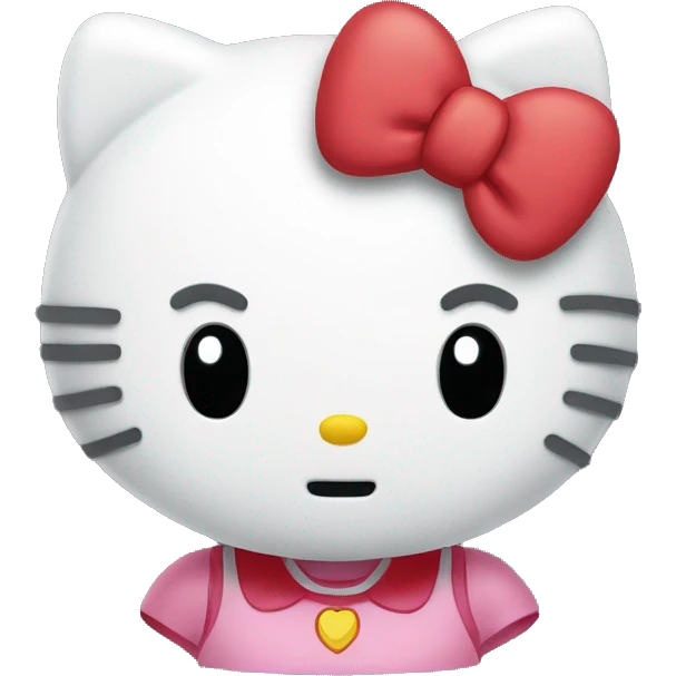 Hello kitty with Nike's  emoji