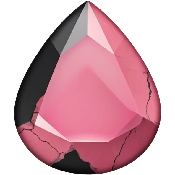 black and pink rhodonite gem emoji