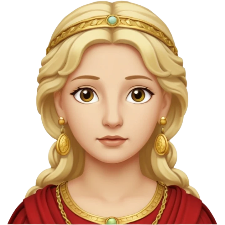 Ancient Roman woman with earrings and blonde hair emoji