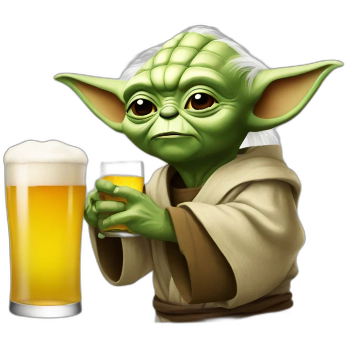 yoda drink beer emoji