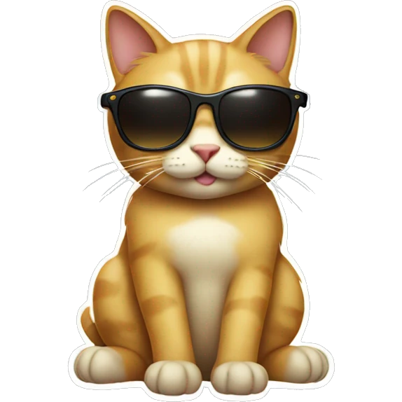 Cat with sunglasses emoji