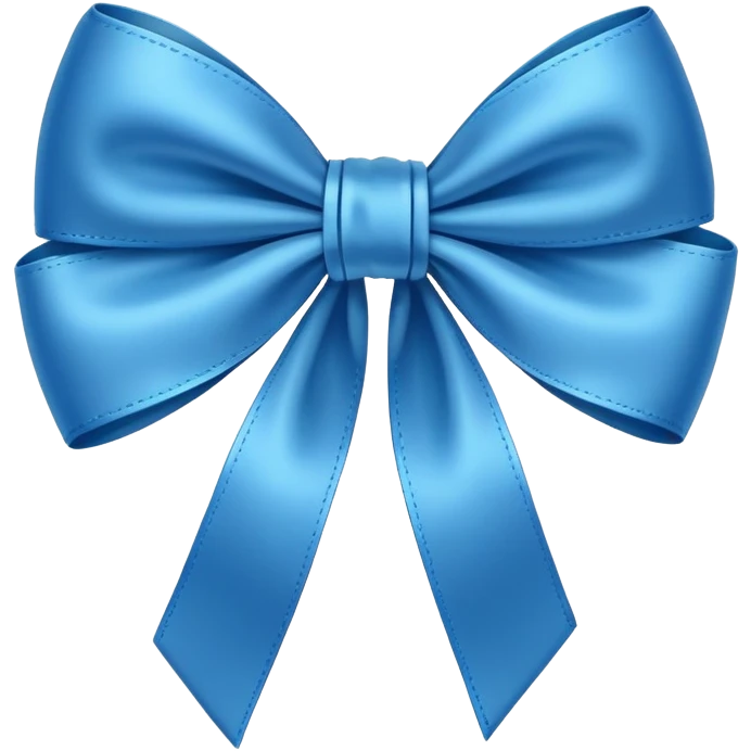 Blue bow emoji