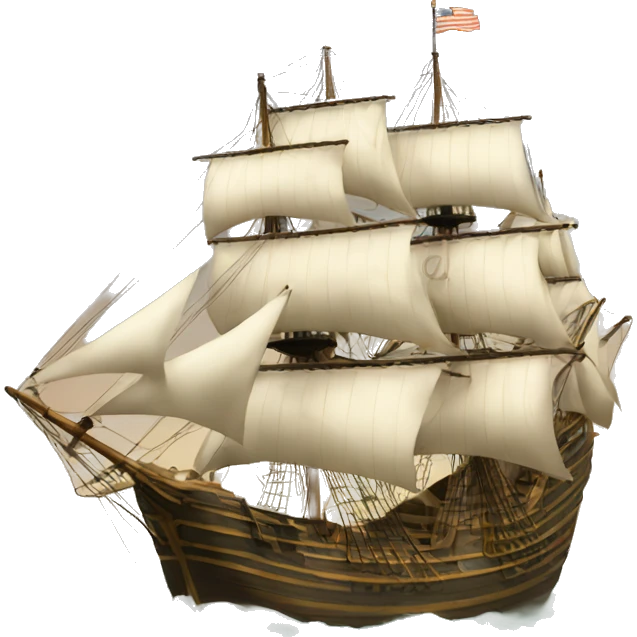 mayflower ship going full sails emoji