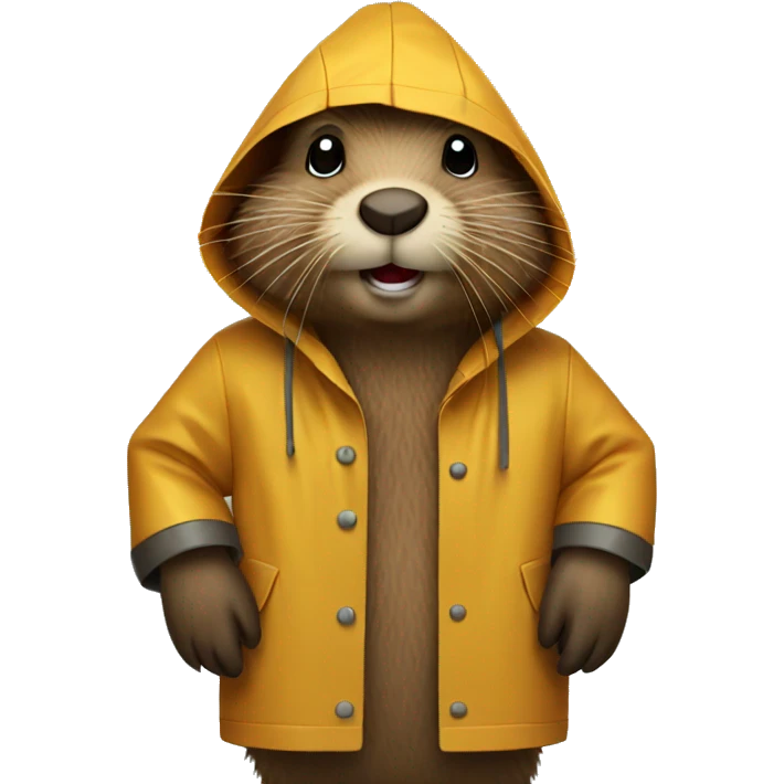beaver in a raincoat emoji