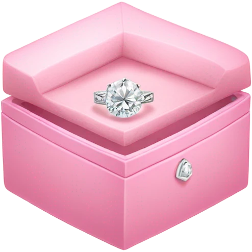 diamond ring in light pink box emoji