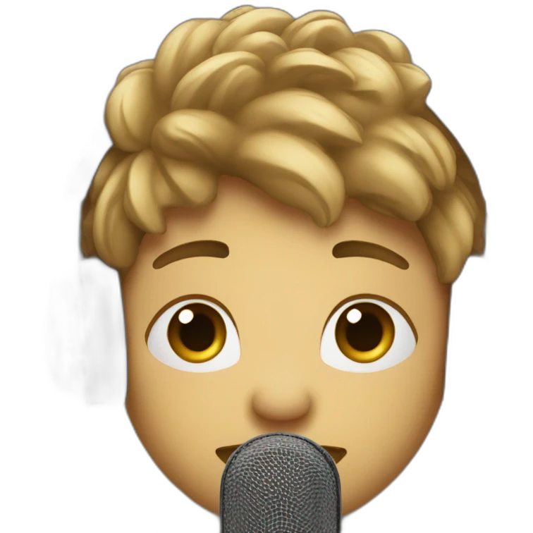 Moona recording at studio emoji
