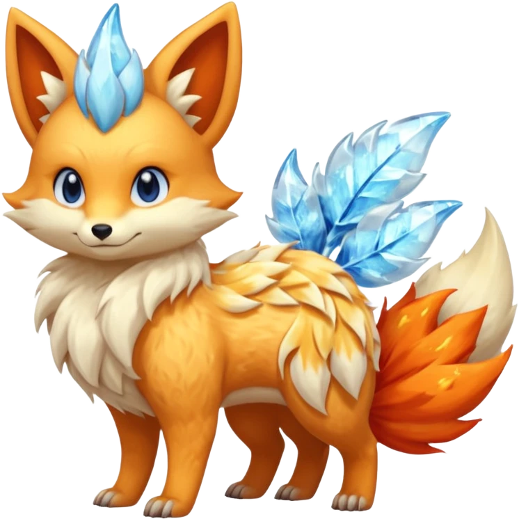 Sandshrew-Ninetails-Fennekin-Vulpix-fusion emoji