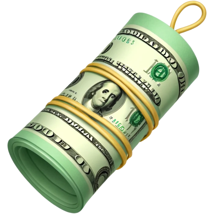 Money that is like a tube One dollar emoji