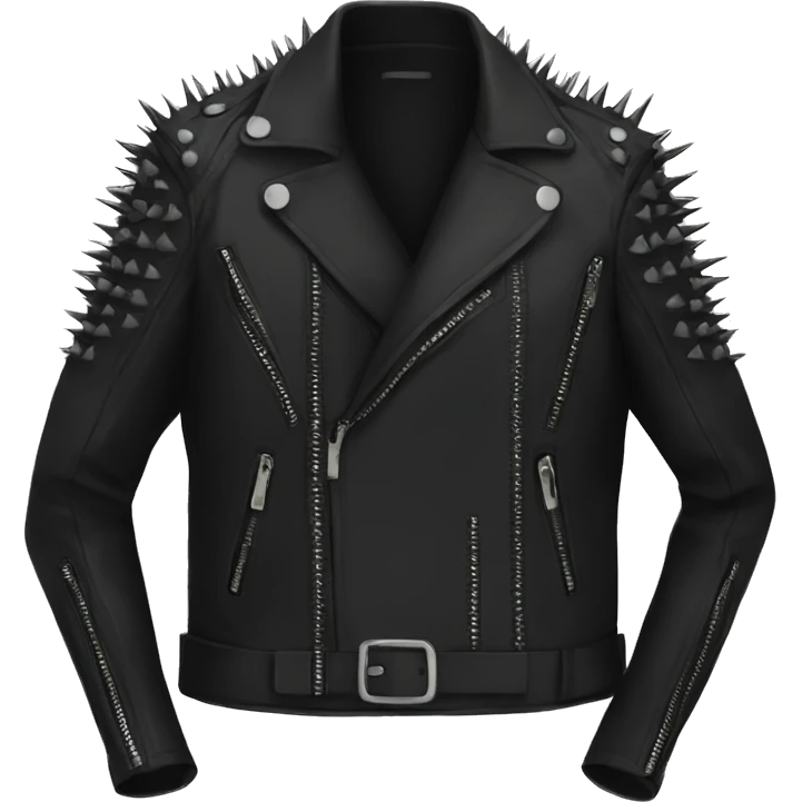 Black spiked leather jacket emoji