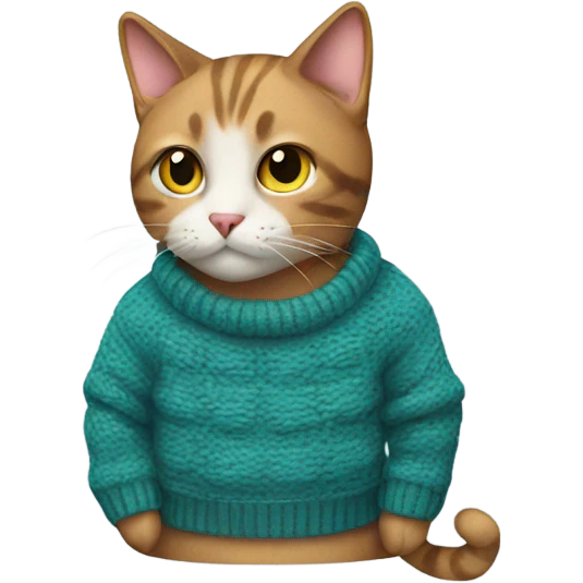 cat wearing a sweater  emoji