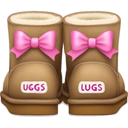 uggs with pink bows on the back emoji