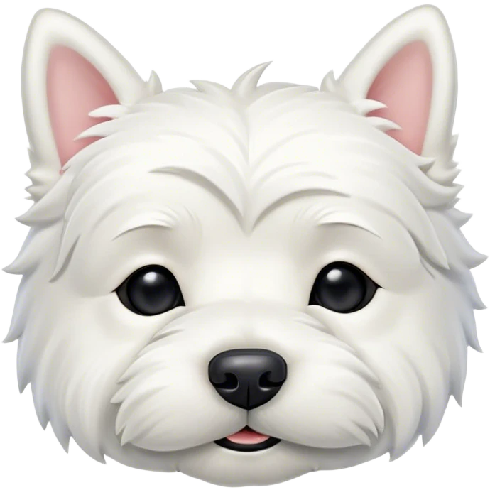 Meme-Worthy Cute Sleeping West Highland White Terrier Portrait Emoji, Head resting peacefully with a contented smile, showcasing a delightfully compact build and a luxuriously soft white coat, eyes shut in a serene nap, Simplified yet hilariously adorable features, highly detailed, glowing with a soft, drowsy light, high shine, relaxed and utterly lovable, stylized with an air of playful laziness, bright and heartwarming, soft glowing outline, capturing the essence of a comically sleepy companion, so meme-worthy it feels like it could instantly become the next viral sensation of adorable slumber! emoji