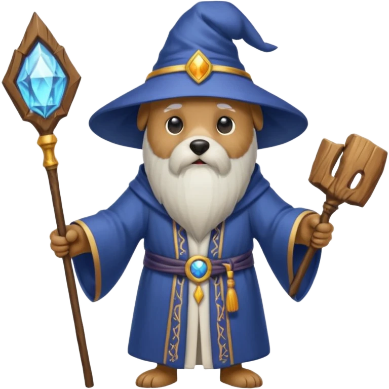 Dog wizard emoji