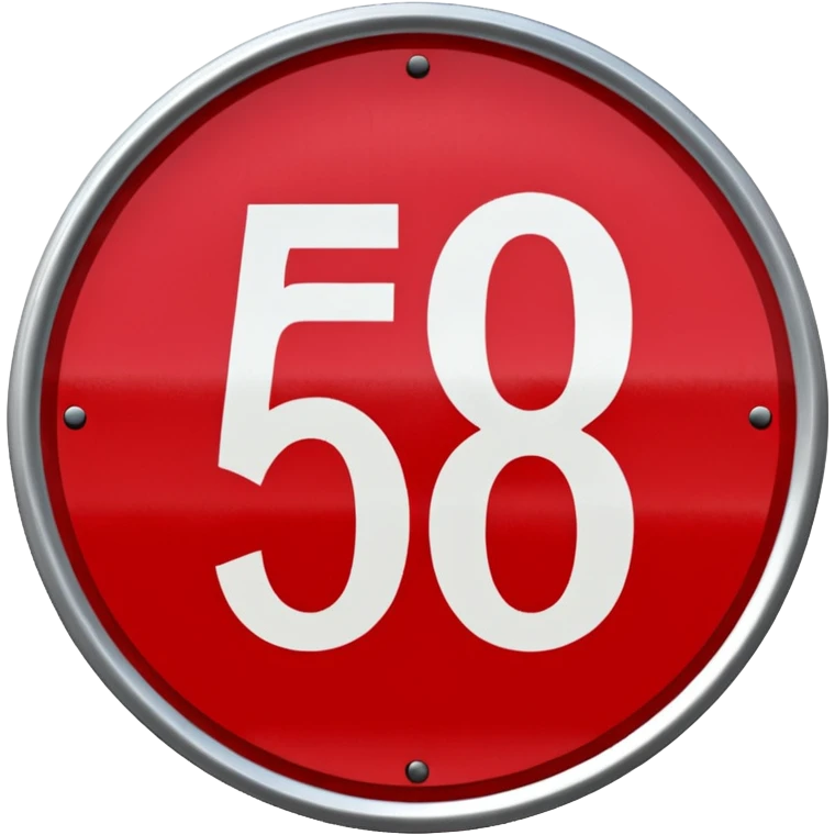 50 speed limit red uk emoji
