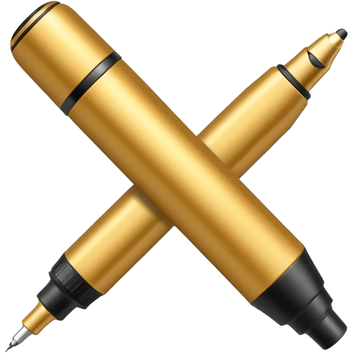 golden permanent marker emoji, with a cap emoji