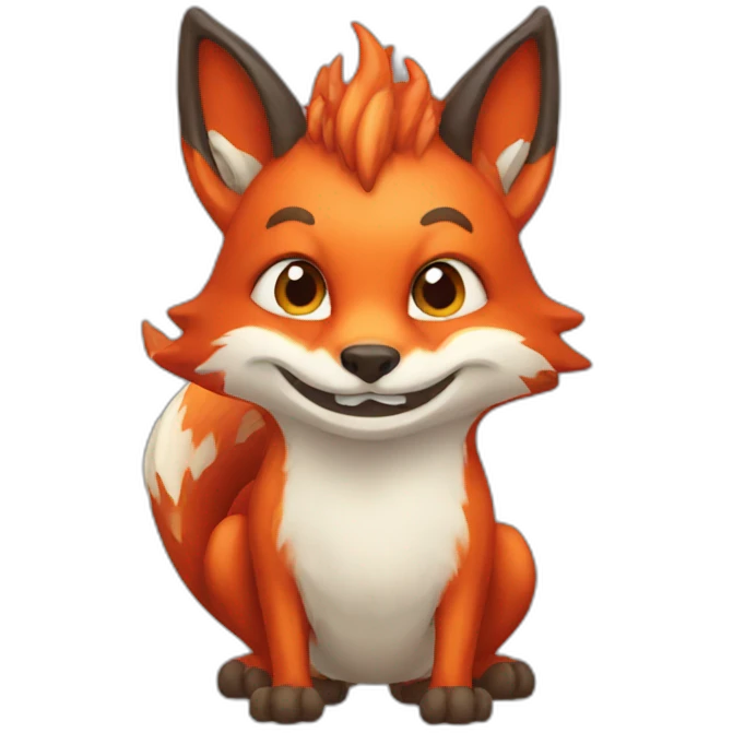 red fox dragon emoji