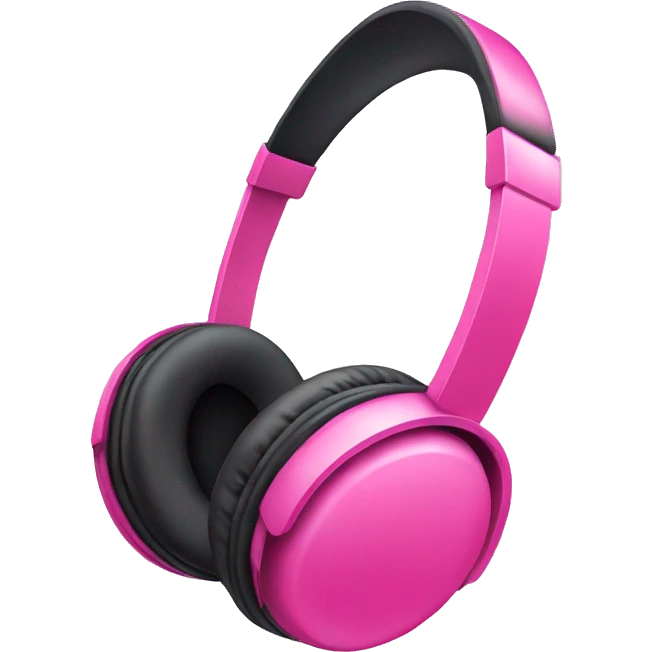 Pink headphones emoji