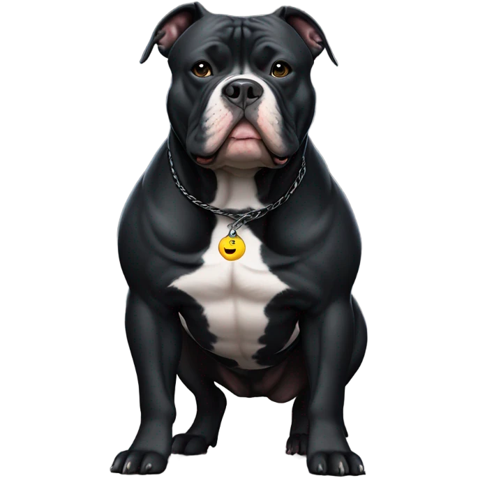 Black american bully smoking emoji