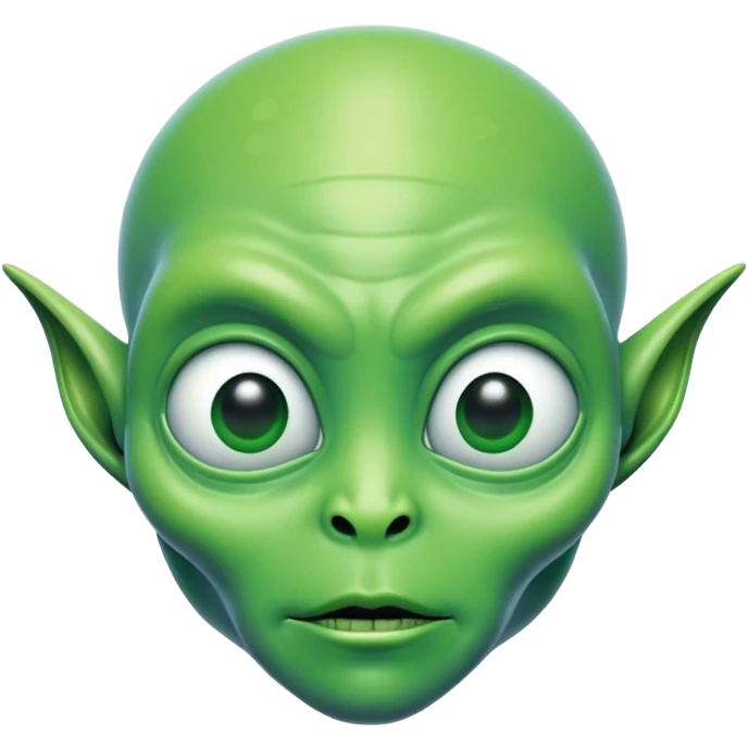 Alien with chin balls emoji