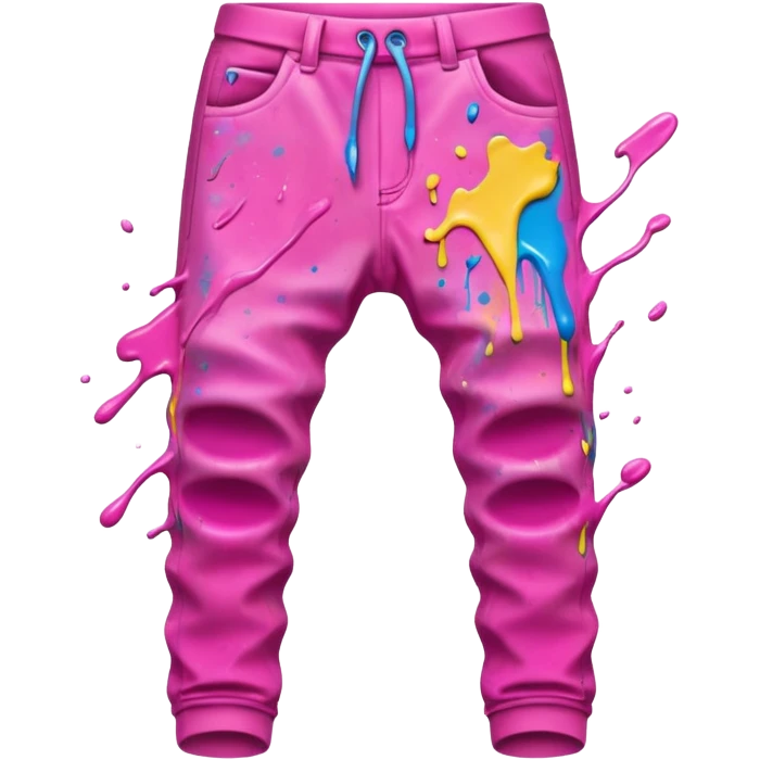 paint splashed pink pants emoji